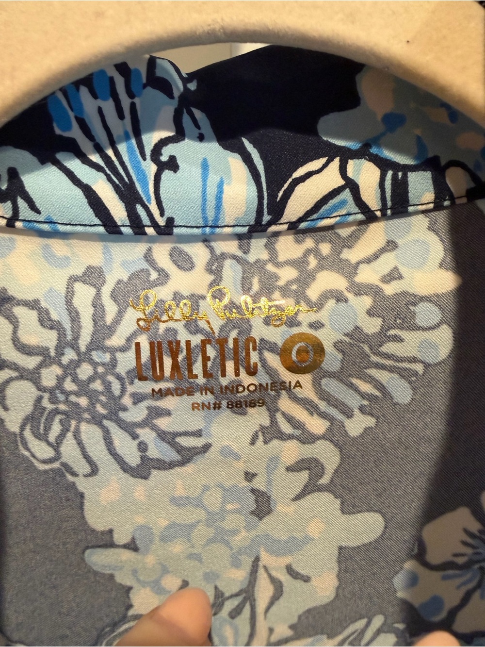 Lilly Pulitzer Luxletic Kathy Dress in Low Tide Navy Bouquet All Day - Picture 7 of 7